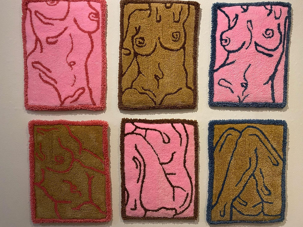 Six undeniably sexy (and plush) works in tufted yarn by SarahGrace.