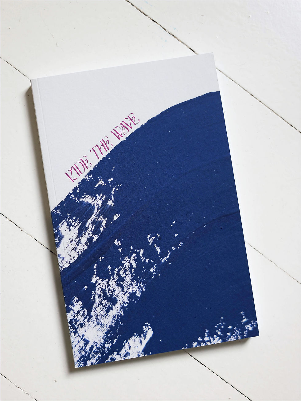 Notiz-/Scetchbuch, A5, Blanko, "Ride The Wave"