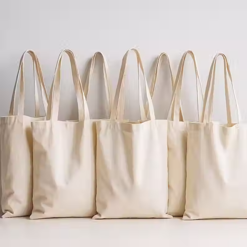 Thumbnail: Customizable Cotton Canvas Tote Bag: Eco-Friendly Reusable Shopping Bag,corporat