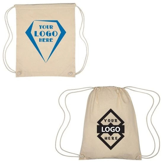 Thumbnail: Cotton String Bag, Cotton Drawstring Bag