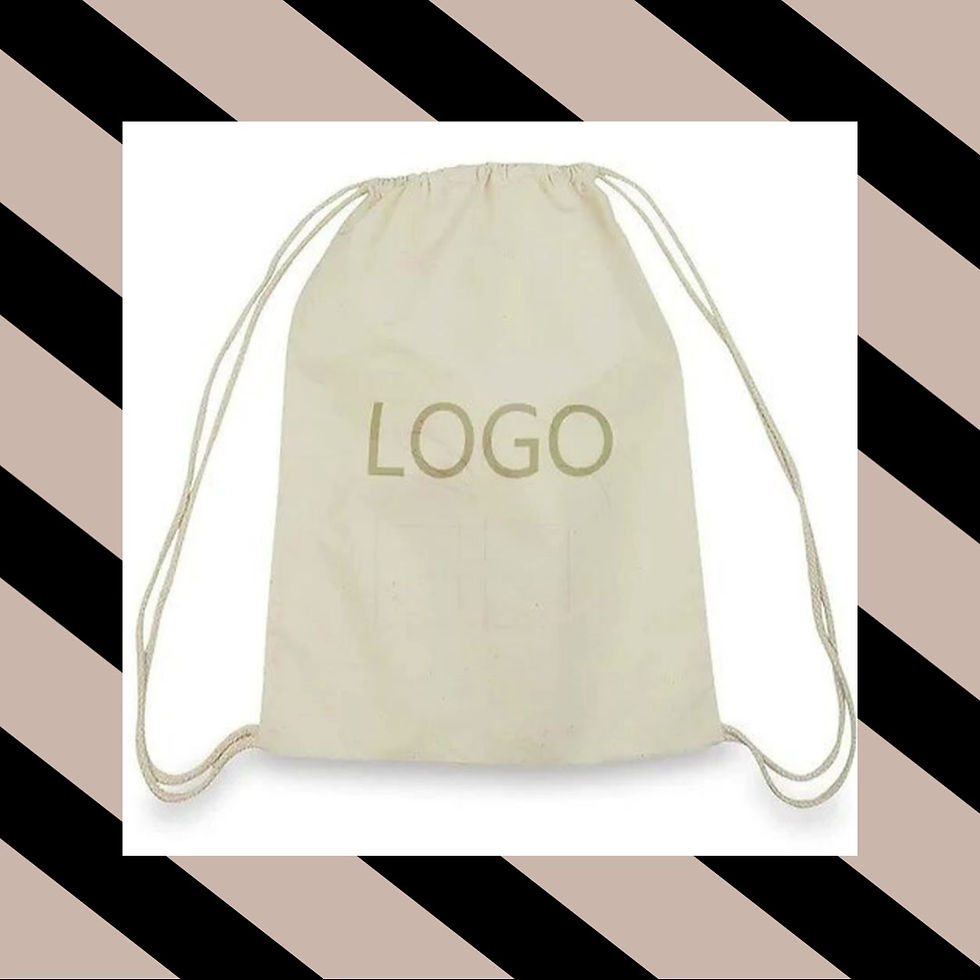Thumbnail: Cotton String Bag, Cotton Drawstring Bag
