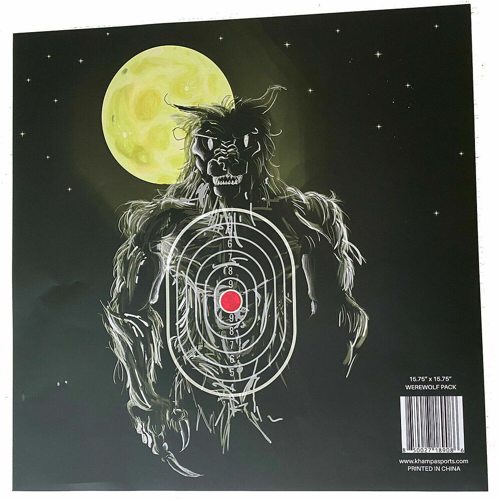 Thumbnail: Werewolf Paper Targets for Archery and Shooting by KHAMPA, 9 Pack, 15.75" x 15.7
