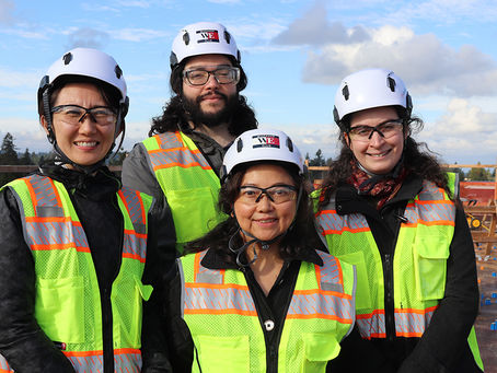 Dr. Emily Huang and the Safety Climate Lab research team at a construction site.