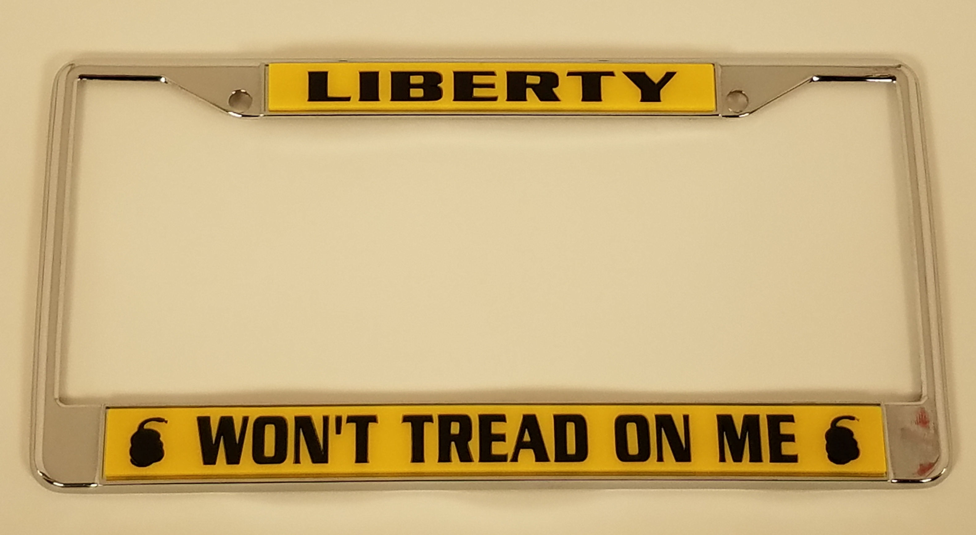 Won't Tread On Me License Plate Frame