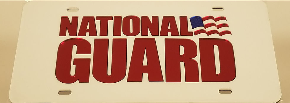 National Guard Inspired License Plate