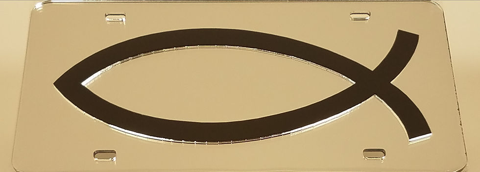 Thumbnail: Christian Fish Ichthys License Plate