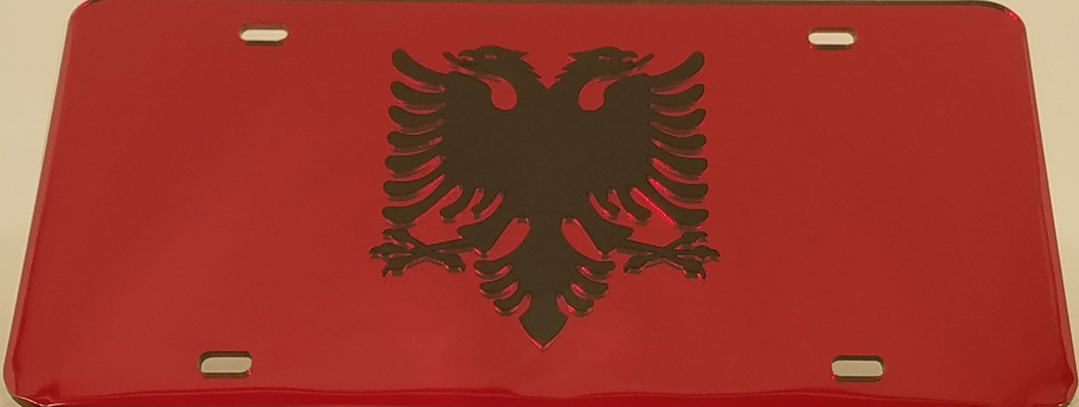 Albanian Flag License Plate