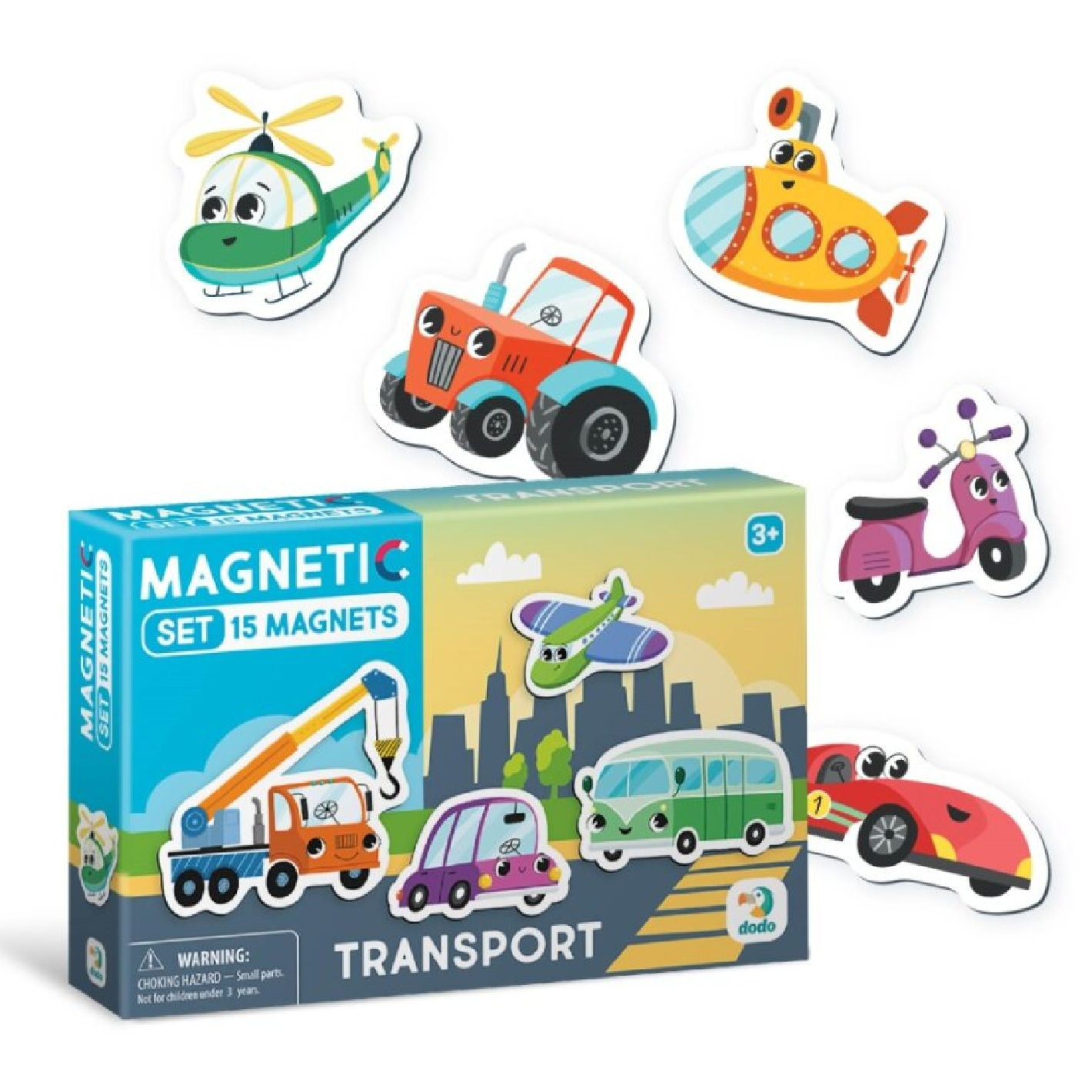 Jeu Magnétique Transport 15 Pièces - DODO