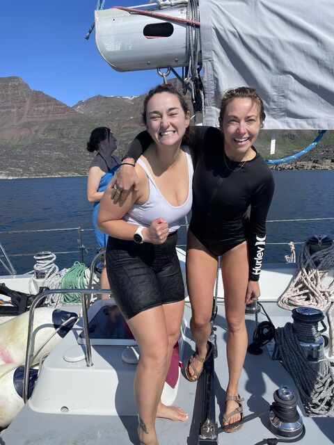 Picture 18. Liz and I post Arctic plunge.