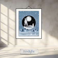 Beautiful white fox and rabbit