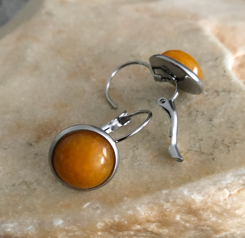 Miniaturbild: Ohrringpaar - Halbedelstein Jade