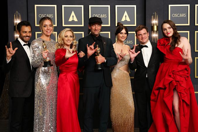 the cast of coda at the oscars, including best picture, best supporting actor and best director