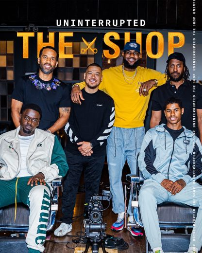 the shop by uniterrupted with lebron james, maverick carter, daniel kaluuya and marcus rashford