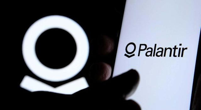 palantir technologies logo on an apple iphone