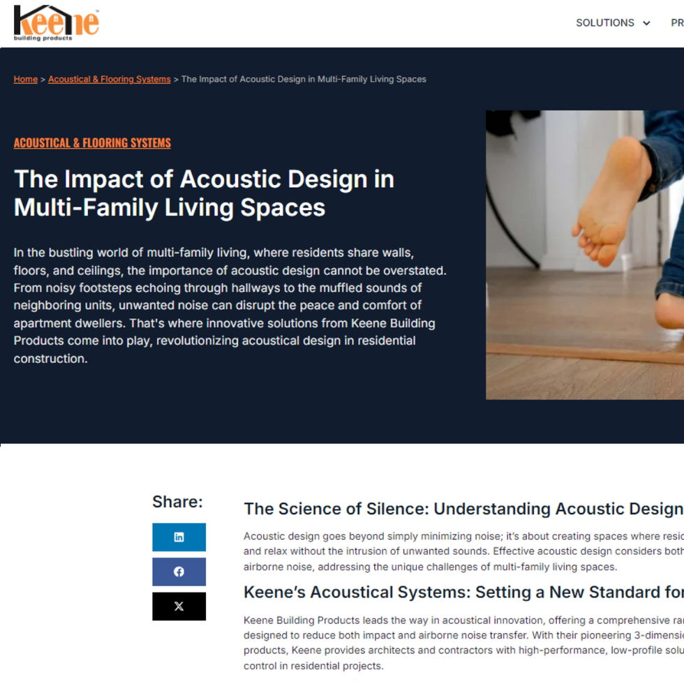 The Impact of Acoustic Design in Multi-Family Living Spaces