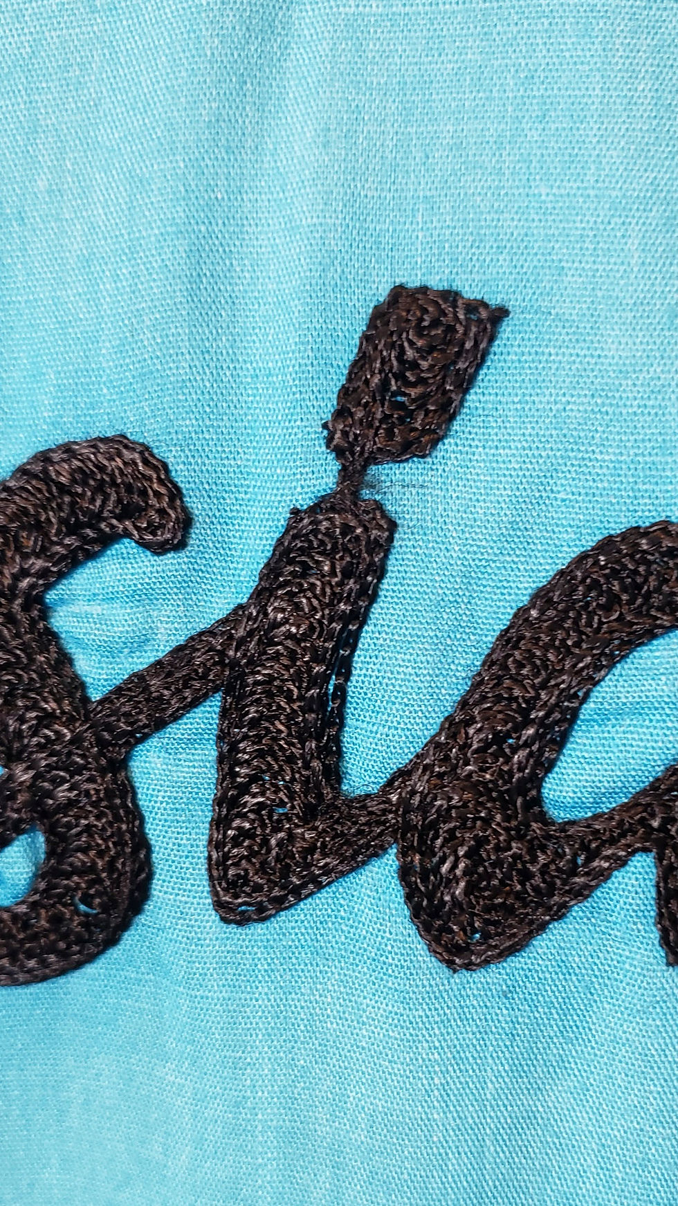 Thumbnail: 1960s Hilton blue chain stitch Westside Majors Bowling Shirt back stitching