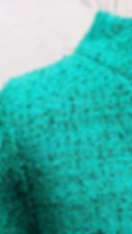Thumbnail: VTG 1960s Butte Knit Jackie O Kelly Green Lurex Wool 2pc Skirt Set