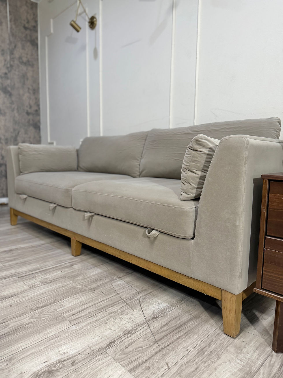 Thumbnail: MOKENA VELVET SOFA WITH STORAGE 