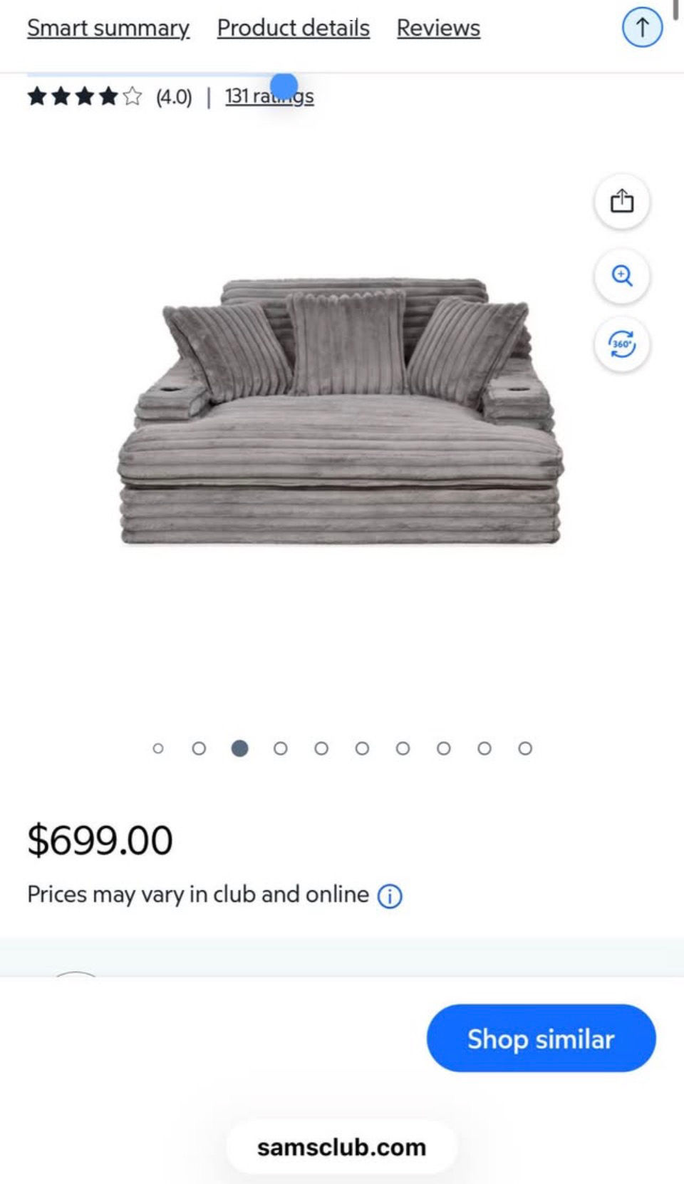 Thumbnail: LOUNGER CORDUROY CHAISE 
