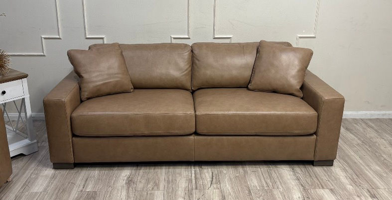 Thumbnail: HARRISON SAND LEATHER SOFA SET 