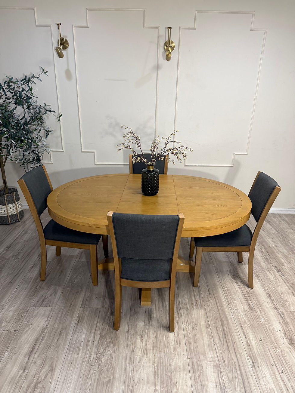 Thumbnail: OAK MODERN DINING SET 