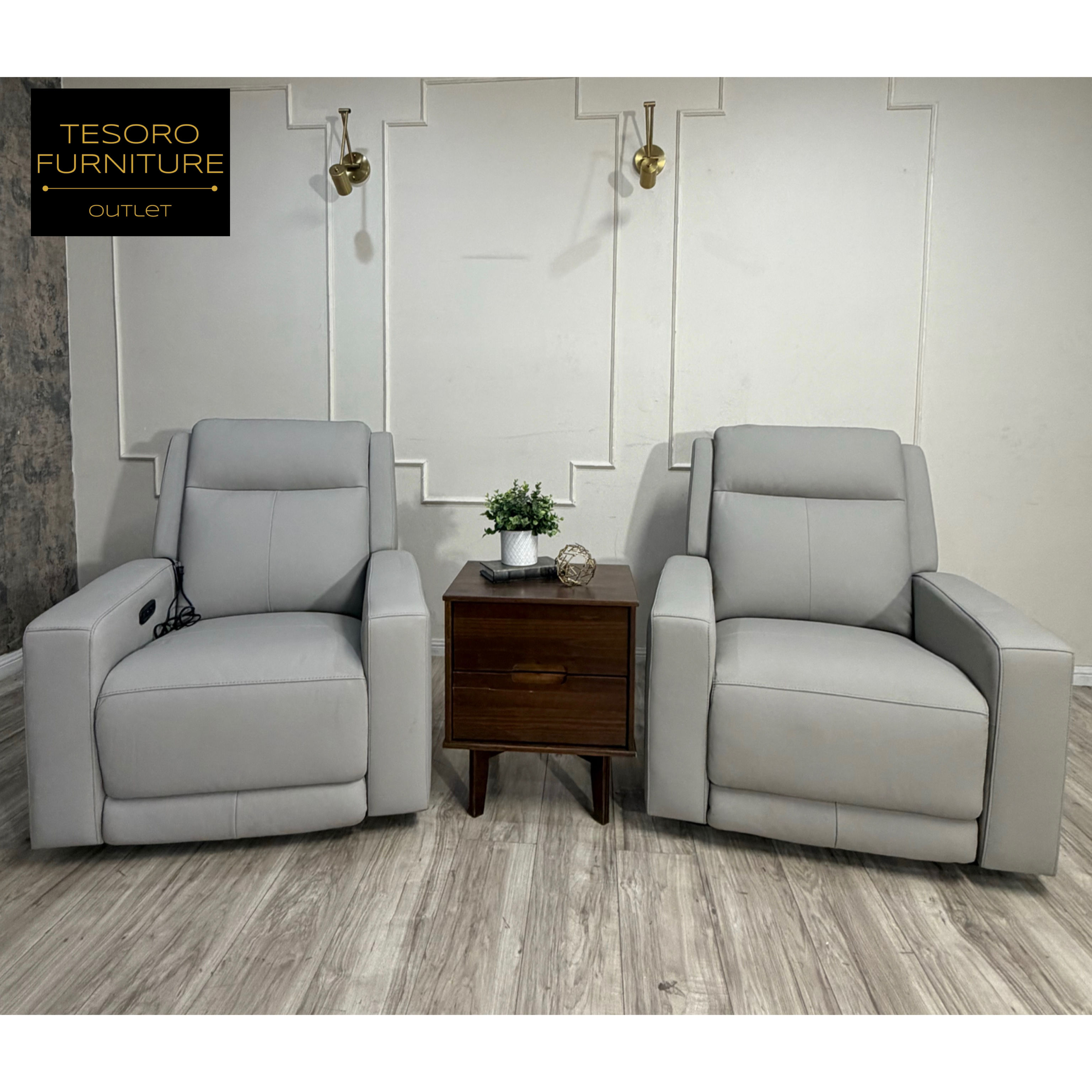 WREN LEATHER RECLINER CHAIR SET
