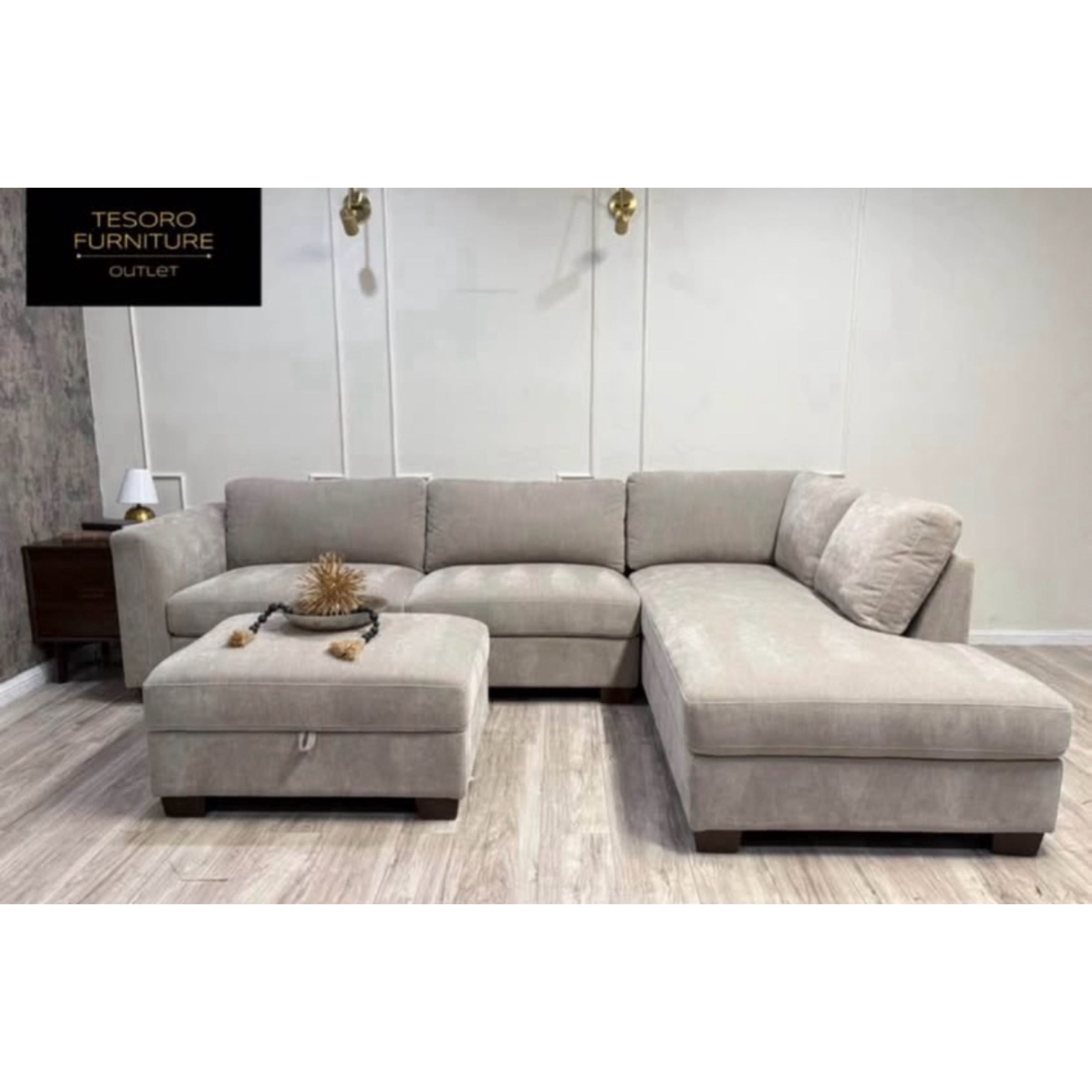 WALSEN SECTIONAL AND OTTOMAN