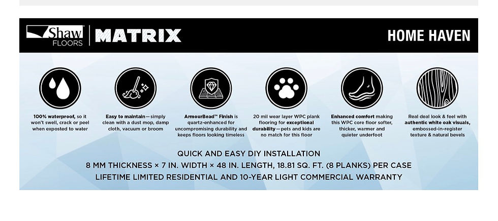 Thumbnail: NEW IN BOX (47 boxes) MATRIX SHAW LVP FLOORING 