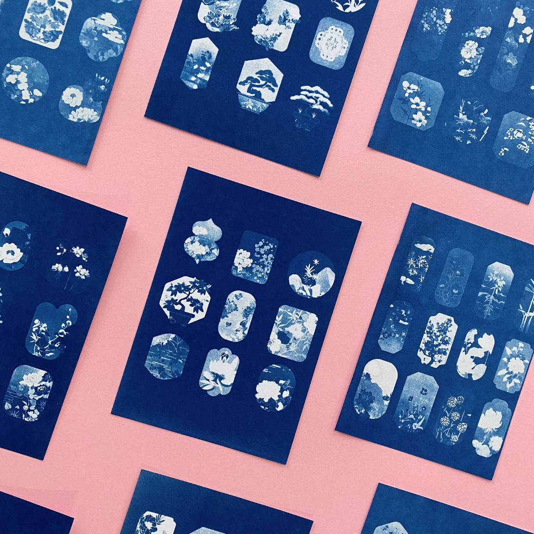 Cyanotype Stencils | 81+ Floral Patterns, Inspired by Song Dynasty Aesthetics