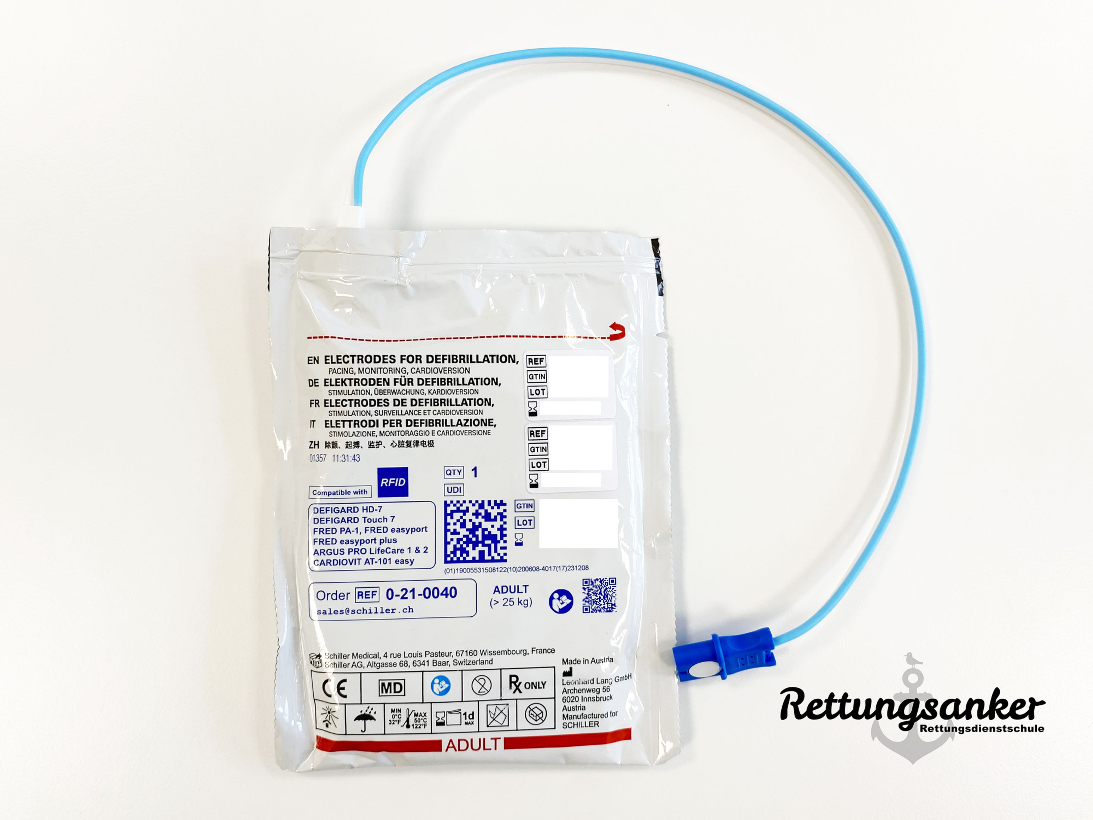 Schiller – Defi-Erwachsenen-Elektroden – vorkonnektiert RFID