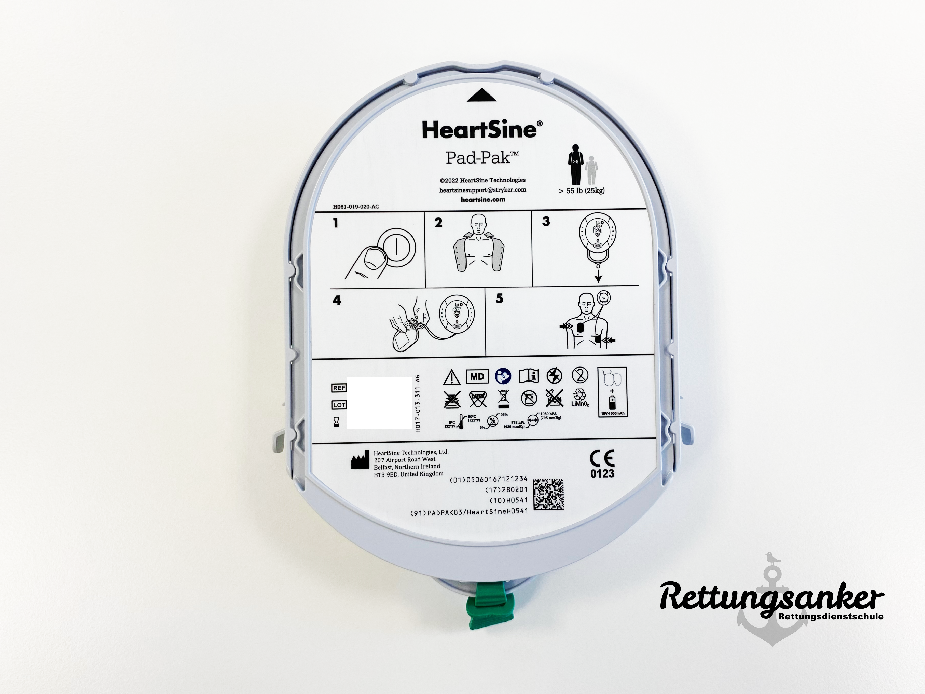 Batterie- und Elektrodenkassette  Defibrillator PAD300, 350P, 360P