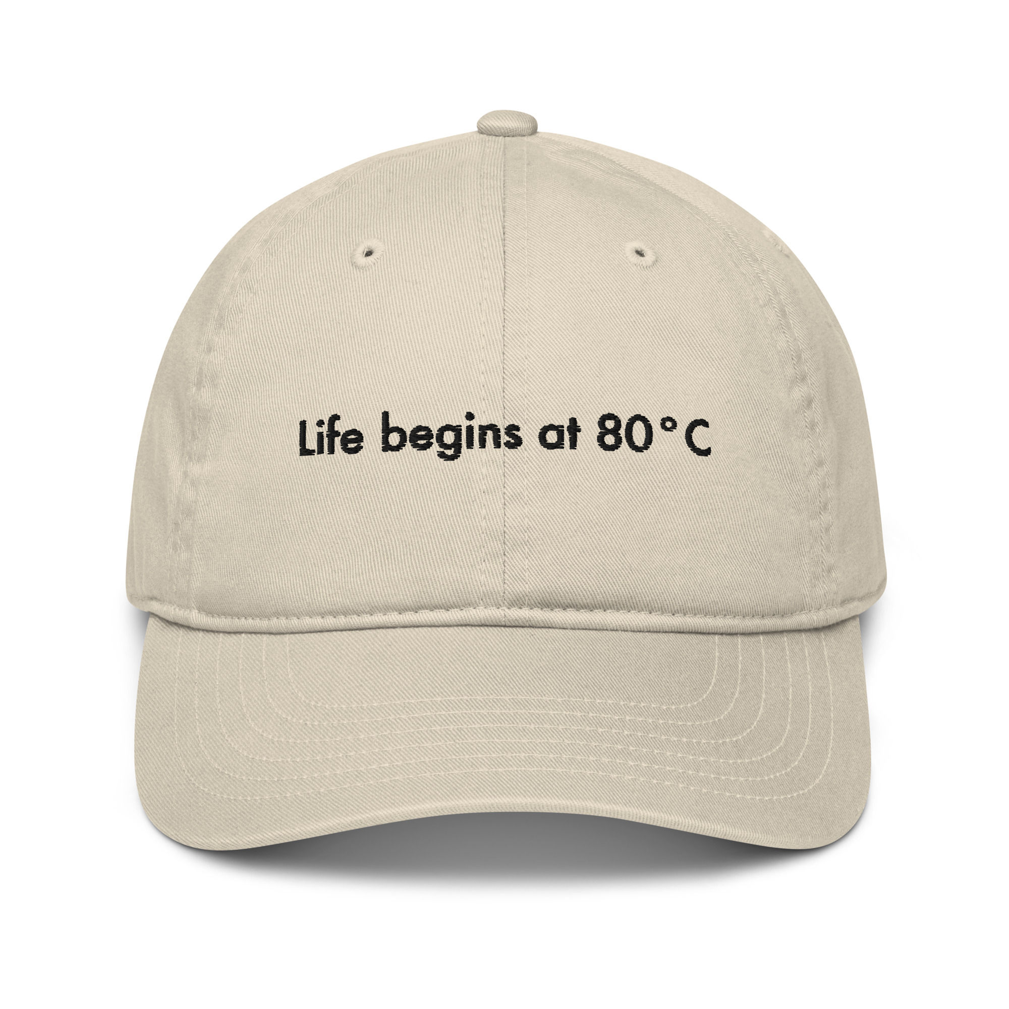 Life begins at 80 degrees hat