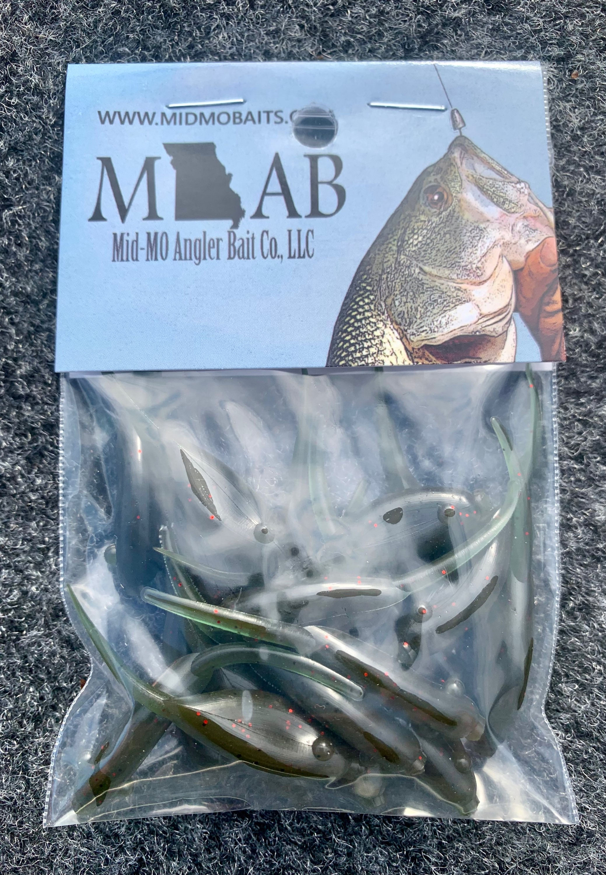 2” MO-AB Shad Melon 18 pc Garlic Scented