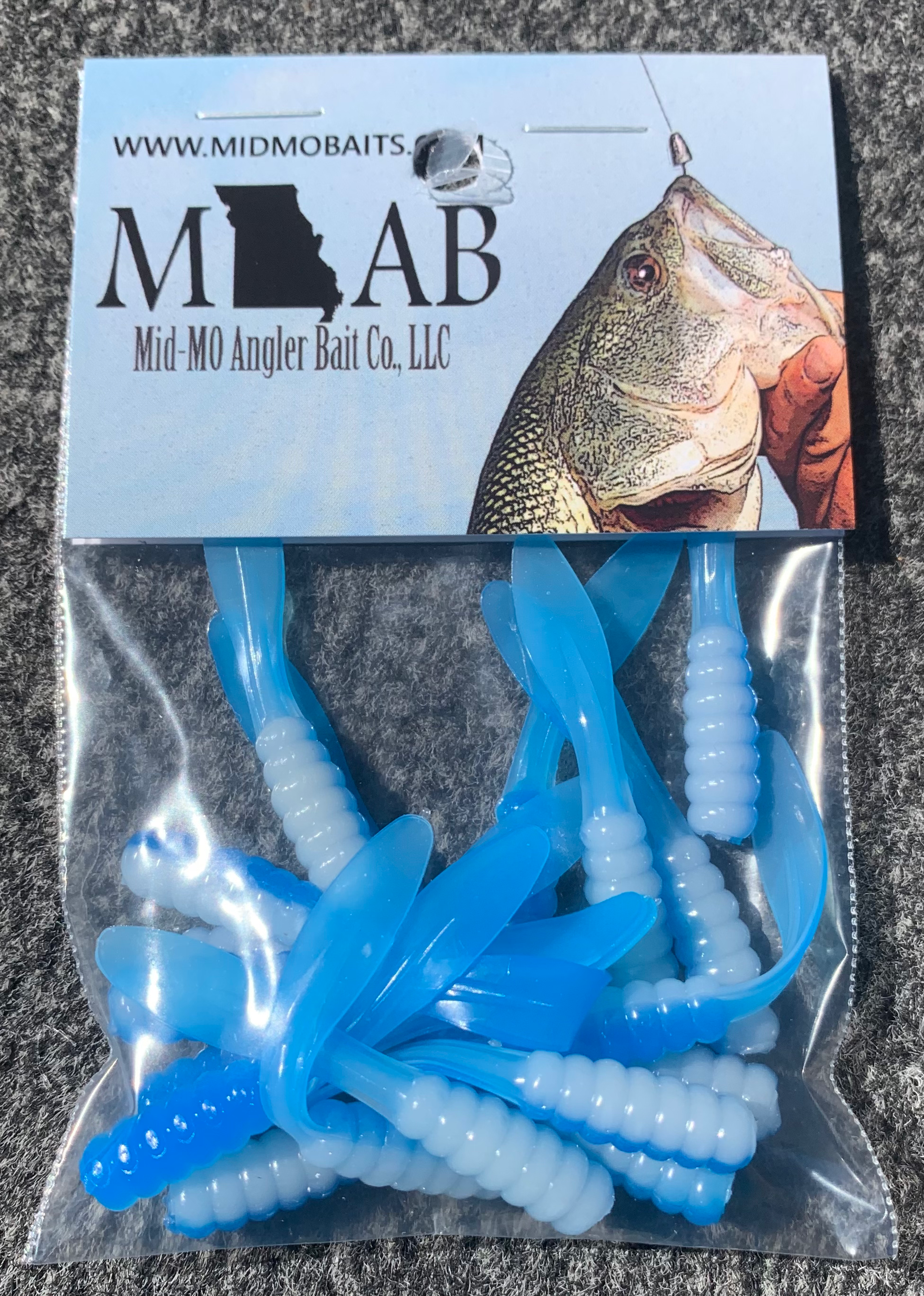 2” Slap Daddy Baby Blue and White 18 pc Garlic Scented