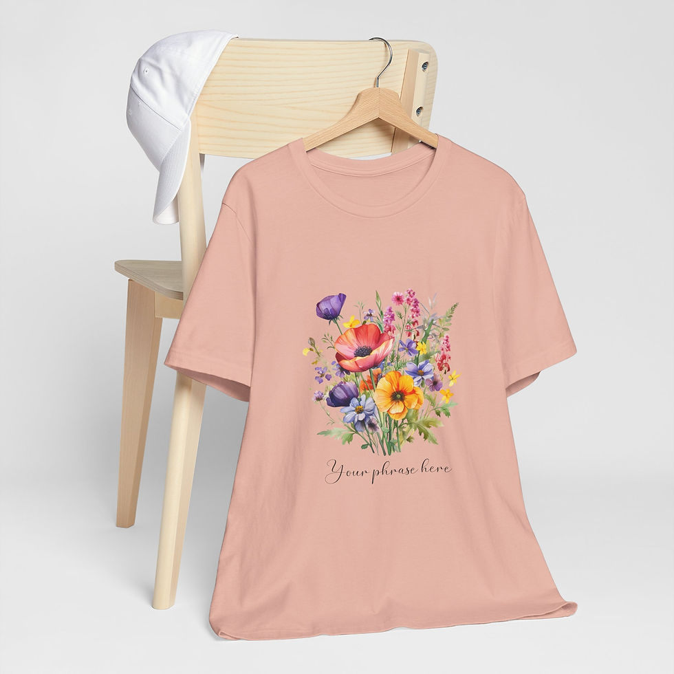 Miniatura: 139 Spring Wildflowers Women Shirt - Airlume Cotton, Lightweight, Breathable