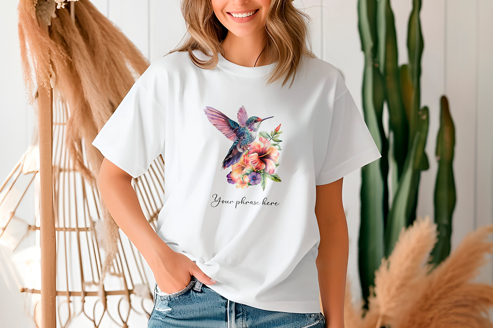 Miniatura: 146 Hummingbird Women Shirt - Airlume Cotton, Lightweight, Breathable