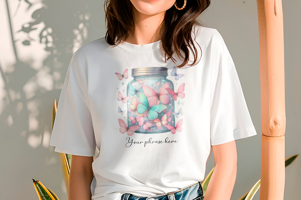 Miniatura: 299 Butterfly Women Shirt - Airlume Cotton, Lightweight, Breathable