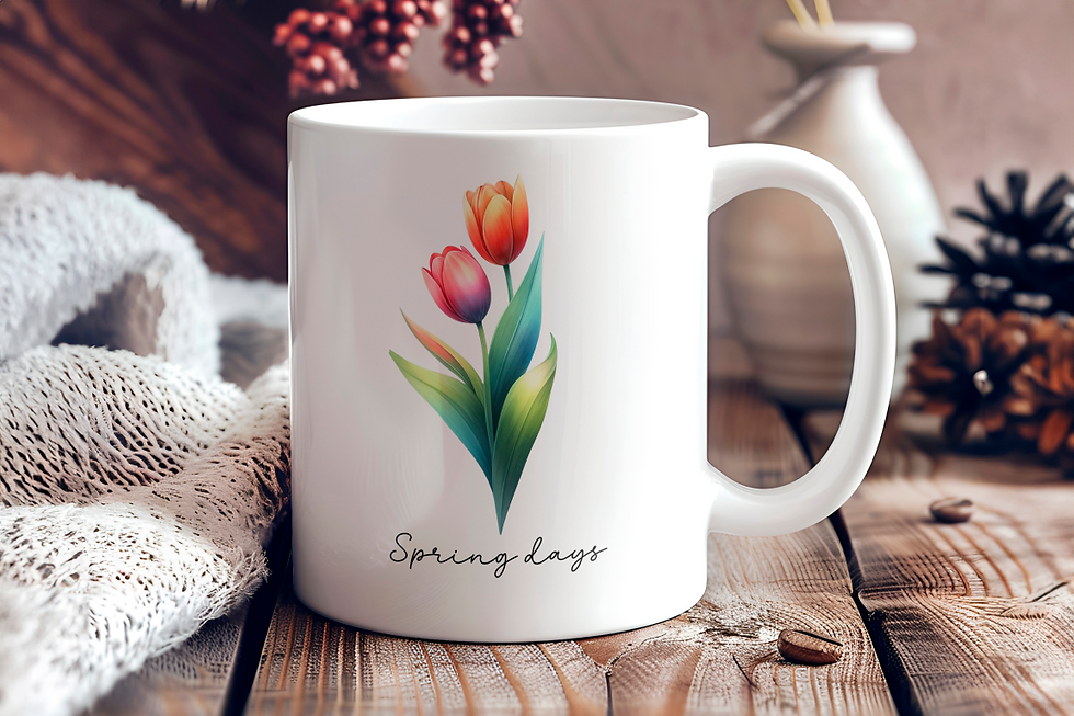 Thumbnail: 195 Tulips flowers 11 oz mug