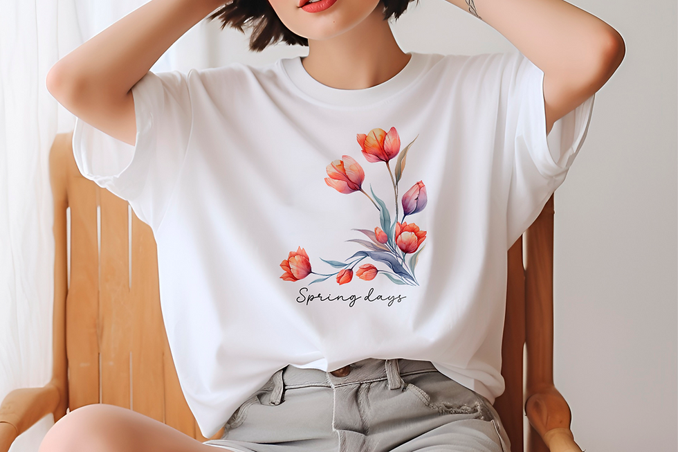 Miniatura: 184 Beautiful Tulips Women Shirt - Airlume Cotton, Lightweight, Breathable