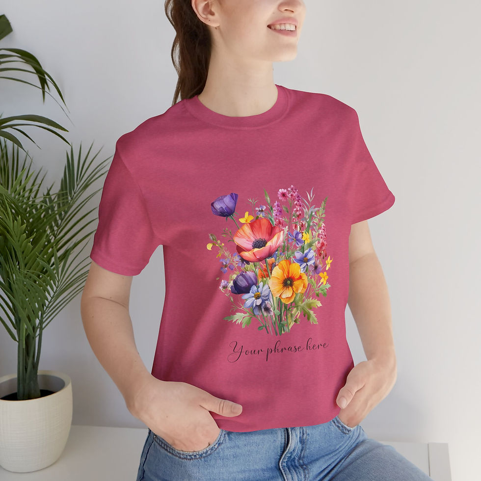 Miniatura: 139 Spring Wildflowers Women Shirt - Airlume Cotton, Lightweight, Breathable