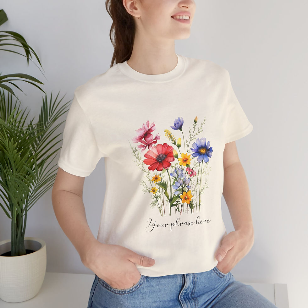 Miniatura: 132 Spring Wildflowers Women Shirt - Airlume Cotton, Lightweight, Breathable