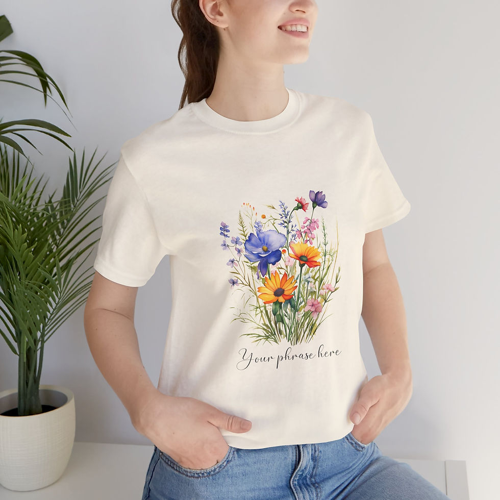 Miniatura: 137 Spring Wildflowers Women Shirt - Airlume Cotton, Lightweight, Breathable