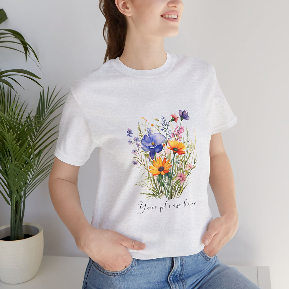 Miniatura: 137 Spring Wildflowers Women Shirt - Airlume Cotton, Lightweight, Breathable