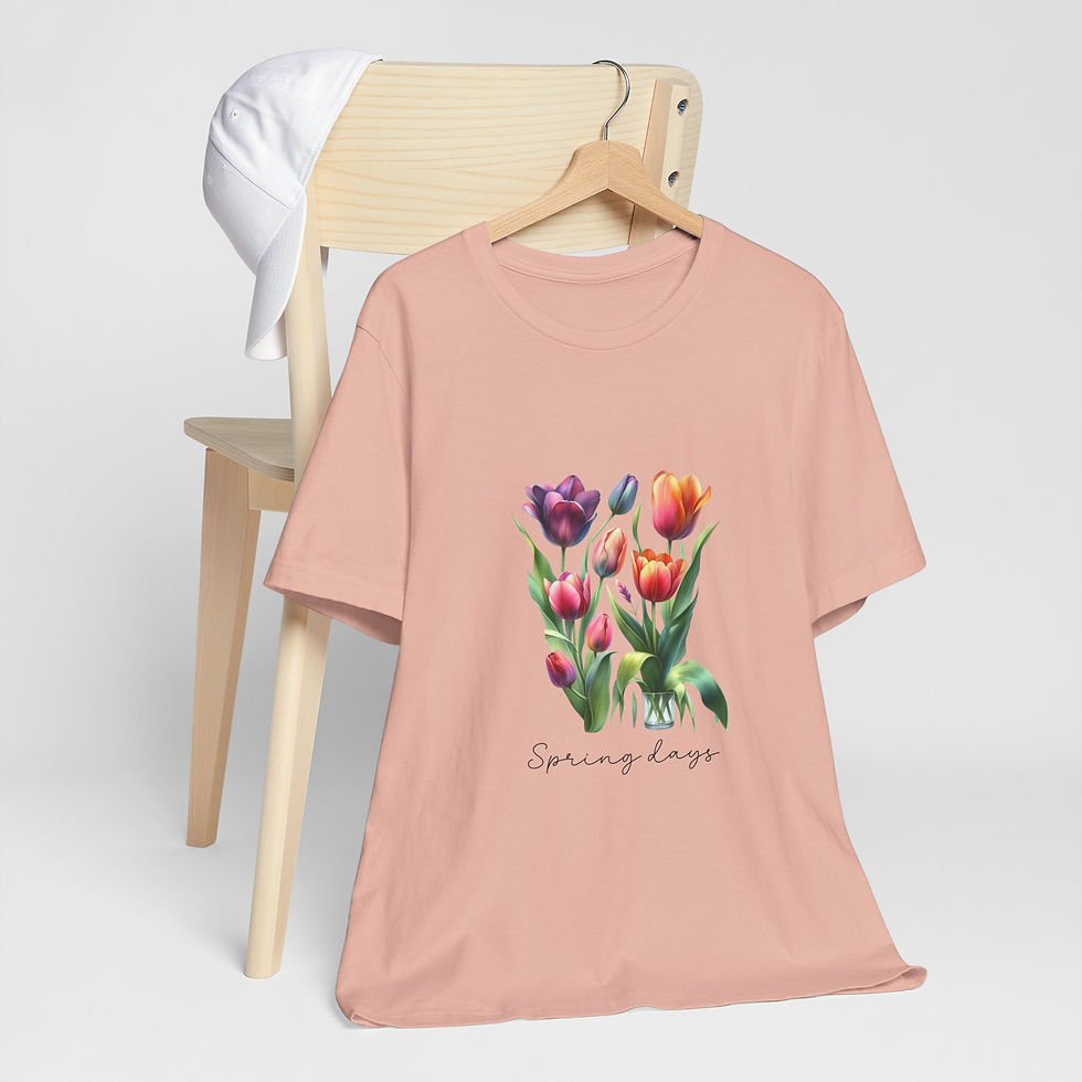 Miniatura: 193 Beautiful Tulips Women Shirt - Airlume Cotton, Lightweight, Breathable
