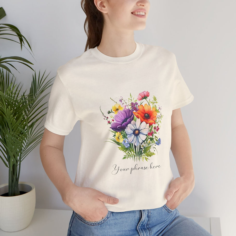Miniatura: 136 Spring Wildflowers Women Shirt - Airlume Cotton, Lightweight, Breathable