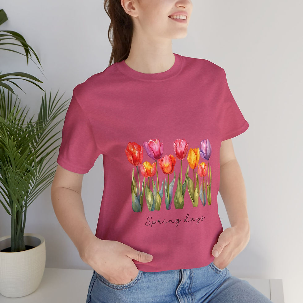 Miniatura: 181 Beautiful Tulips Women Shirt - Airlume Cotton, Lightweight, Breathable