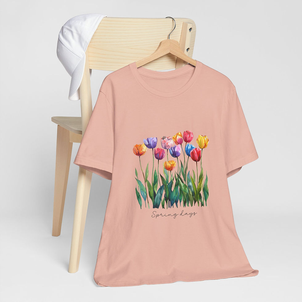 Thumbnail: 198 Beautiful Tulips Women Shirt - Airlume Cotton, Lightweight, Breathable