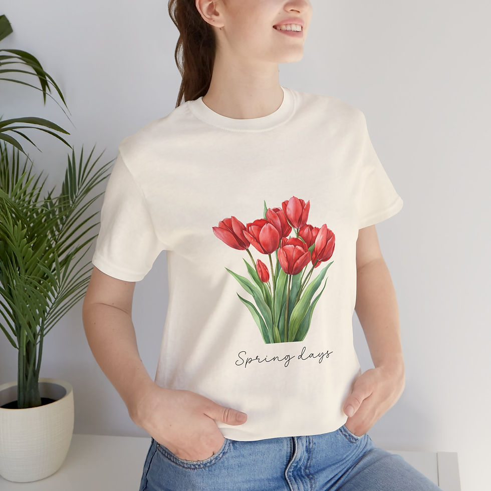Miniatura: 176 Beautiful Tulips Women Shirt - Airlume Cotton, Lightweight, Breathable