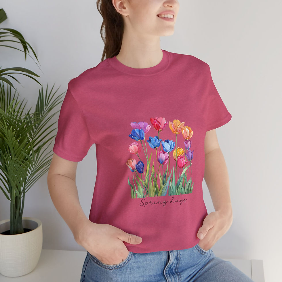 Thumbnail: 197 Beautiful Tulips Women Shirt - Airlume Cotton, Lightweight, Breathable