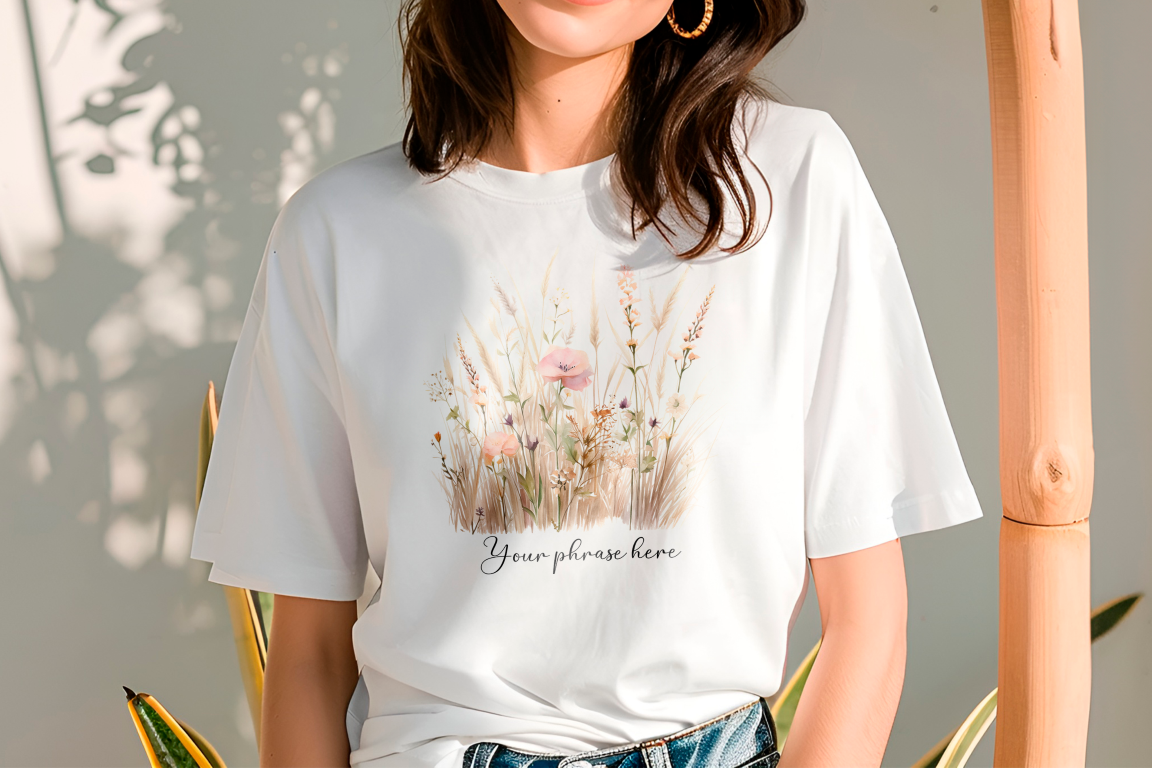 279 Wildflowers Women Shirt - Airlume Cotton, Lightweight, Breathable